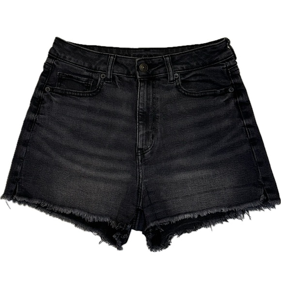 American Eagle Outfitters Black High Waist Shorts - Picture 1 of 7